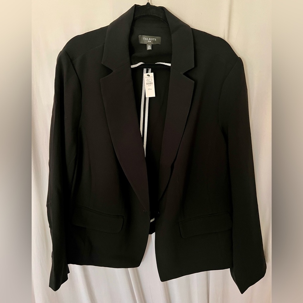 Talbots Black Women's Tailored Crepe NWT Blazer Jacket